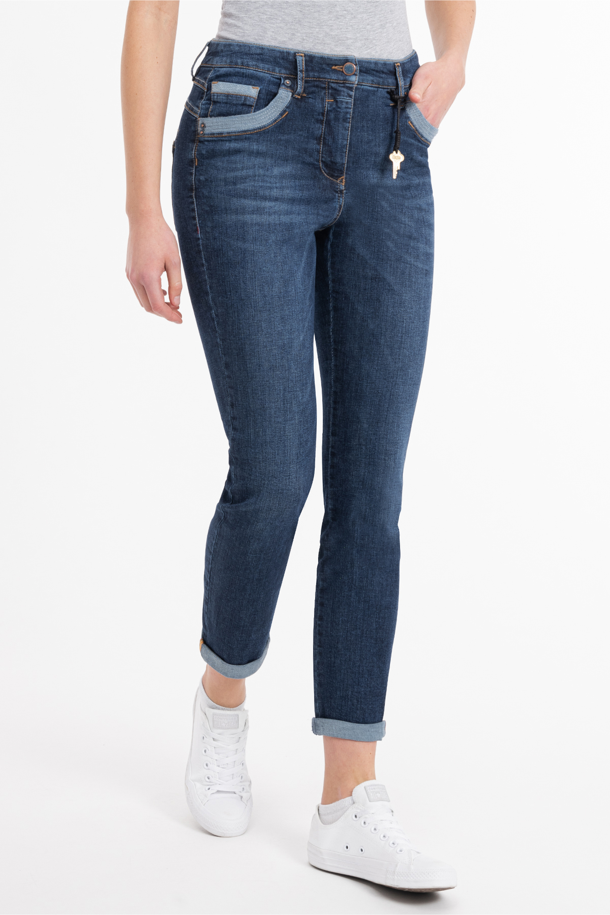 Slim-Jeans ALARA in DENIM-BLUE  Der offizielle Recover Pants Onlineshop