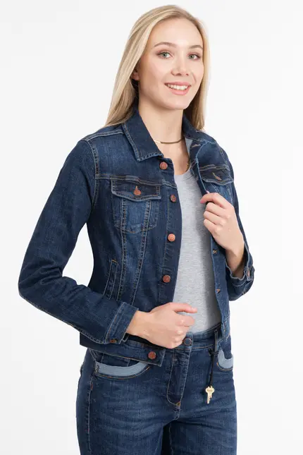 Recover Pants Jeansjacke Chic in DENIM BLUE Artikelnummer REC-30100-01-U3883-145